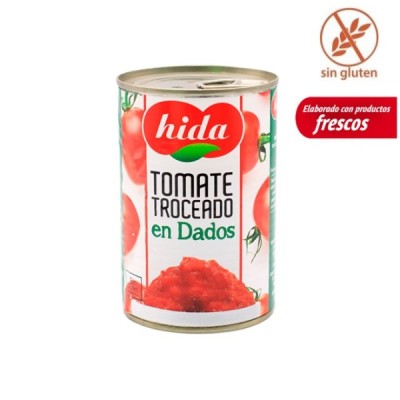 TOMATE TROCEADO DADOS 400G. HIDA