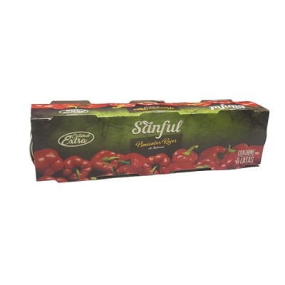 PIMIENTO ROJO AL NATURAL EXTRA PACK 3 LATAS 80 g. SANFUL