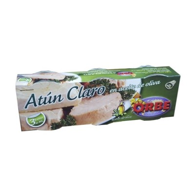 ATUN CLARO EN AC. OLIVA PACK3 LATAS ORBE