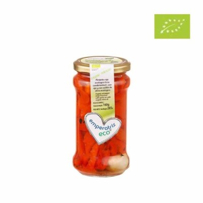 PIMIENTO ROJO ECO TIRAS CON AJO 314 ML. EMPERATRIZ