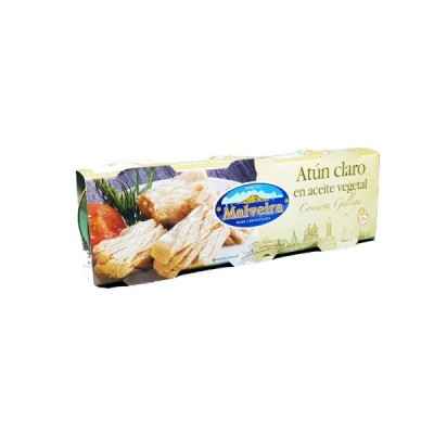ATUN CLARO EN AC. VEGETAL PACK3 LATAS MALVEIRA