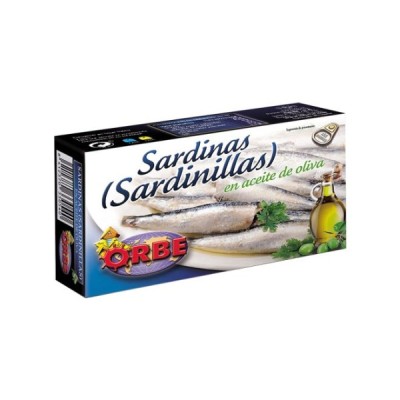 SARDINILLAS EN ACEITE DE OLIVA 90G. 7/10 P. ORBE