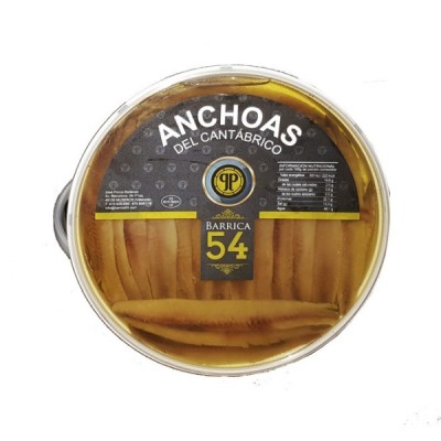 ANCHOA  CANTÁBRICO  CALIBRE 00 TARRINA DE 50 LOMOS BARRICA 54