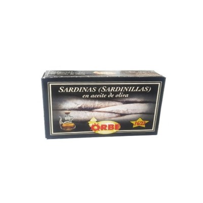 SARDINILLAS EN ACEITE DE OLIVA 125G. 16/22P. ORBE