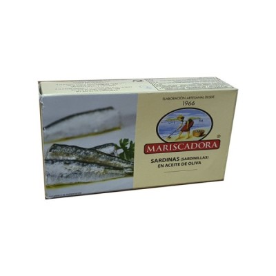 SARDINILLAS EN ACEITE DE OLIVA  120G. 10/12P MARISCADORA