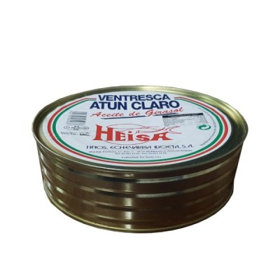 VENTRESCA DE ATÚN CARO EN ACEITE DE GIRASOL 1 Kg. HEISA