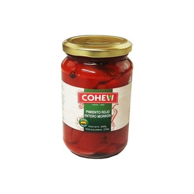PIMIENTO ENTERO ROJO MORRON 340 Gr. COHEVI