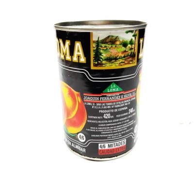 MELOCOTON EN ALMIBAR 0,5 KG. 4/6F. LA LOMA