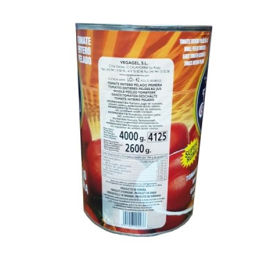 TOMATE NATURAL PELADO JUGO TOMATE 5KG. VILLACAMPO