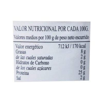 VENTRESCA DE ATÚN CLARO EN ACEITE DE GIRASOL 1KG.  MALVEIRA