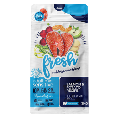 FRESH MEDITERRANEAN BLEND ADULT MINI SENSITIVE 3 KG.