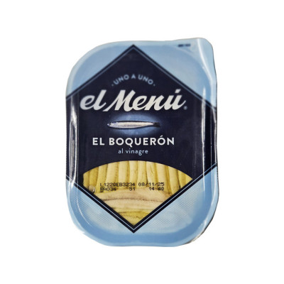BOQUERONES AL VINAGRE EN ACEITE DE GIRASOL 125G. EL MENU
