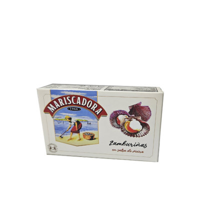 ZAMBURIÑAS EN SALSA DE VIEIRA 120G 18/20P. MARISCADORA